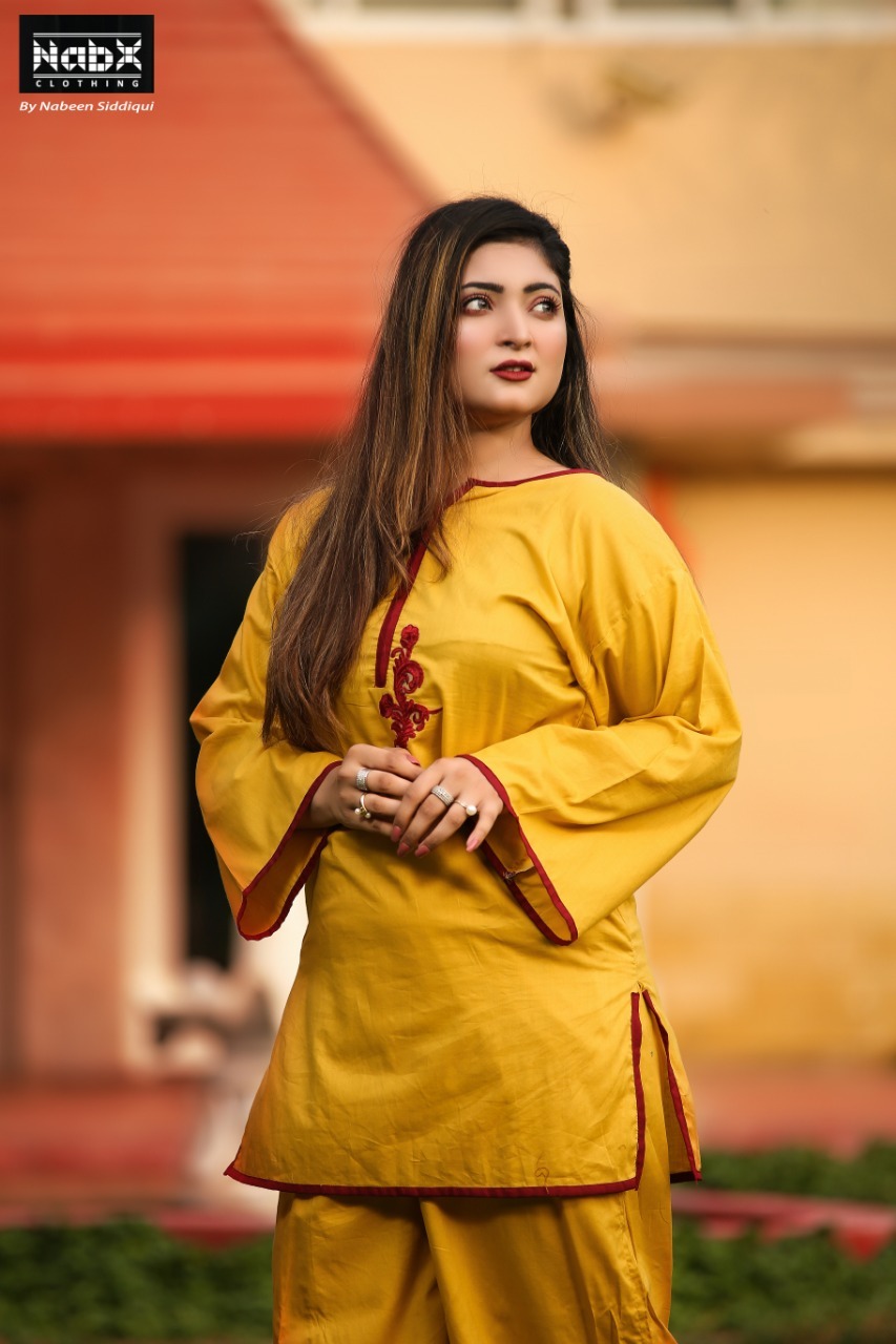 Cotton Short Kurta Embroidered - Nabx004