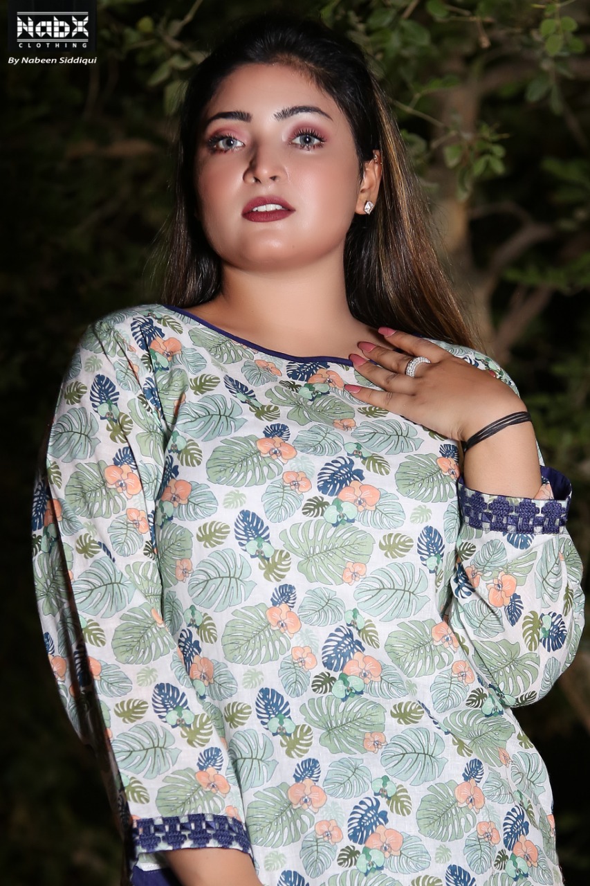Lawn Kurti Flory Print - Nabx008