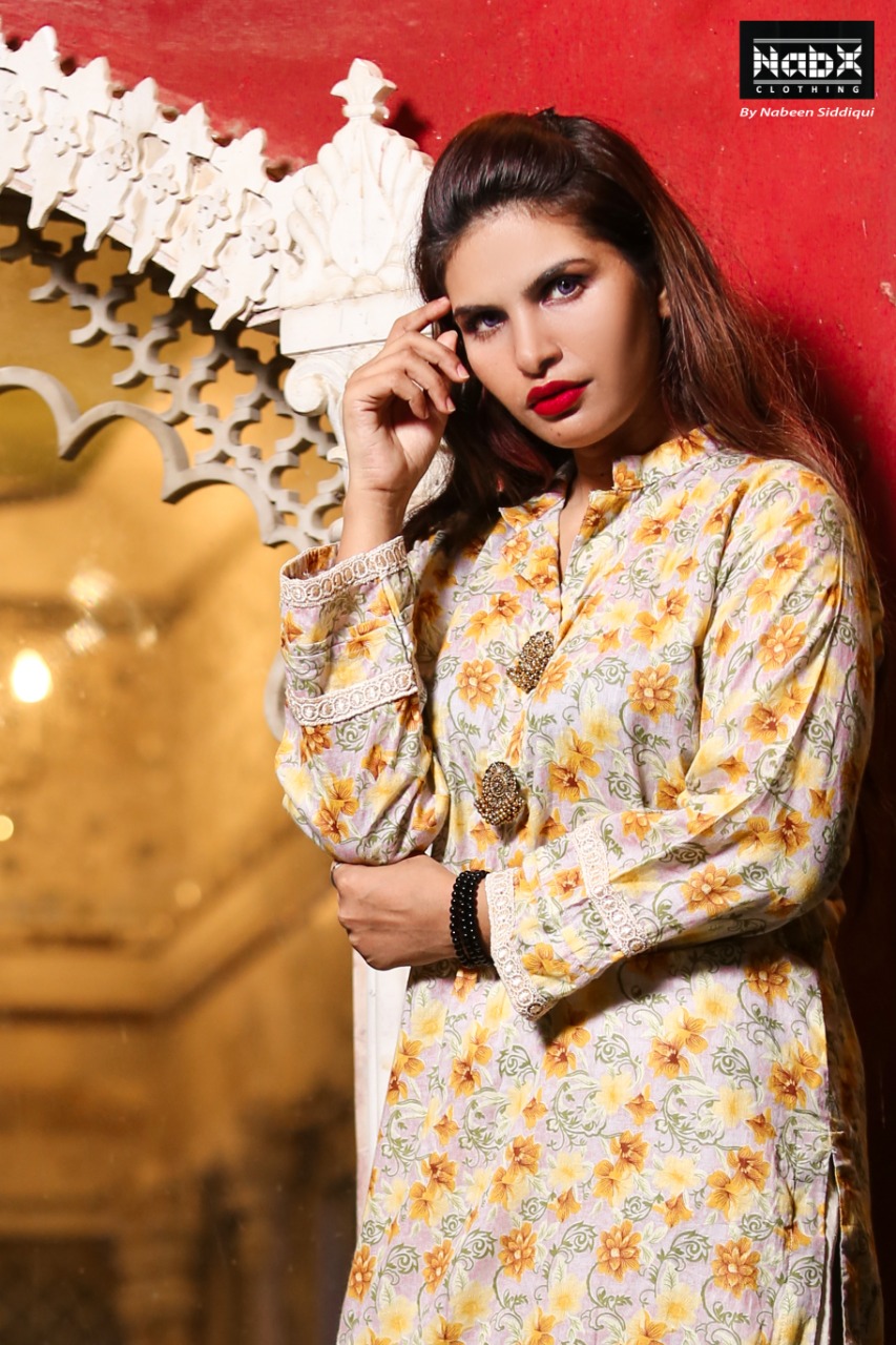 Printed Lawn Kurti - Nabx009