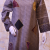 Grey Cotton Applique Work Kurta-Nabx031 - Image 2